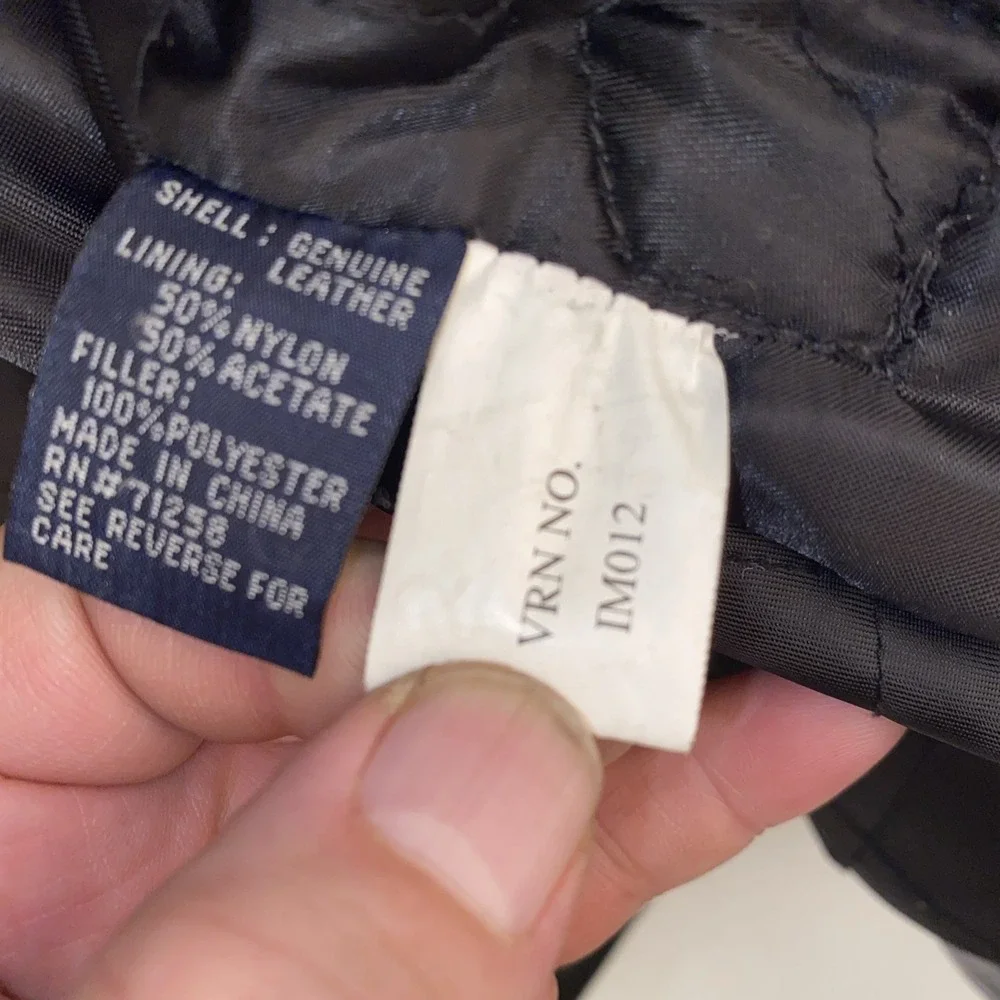 Phat Farm Women Black Leather Motorcycle Size XL Discount 4 Damage Zipper $500+‎